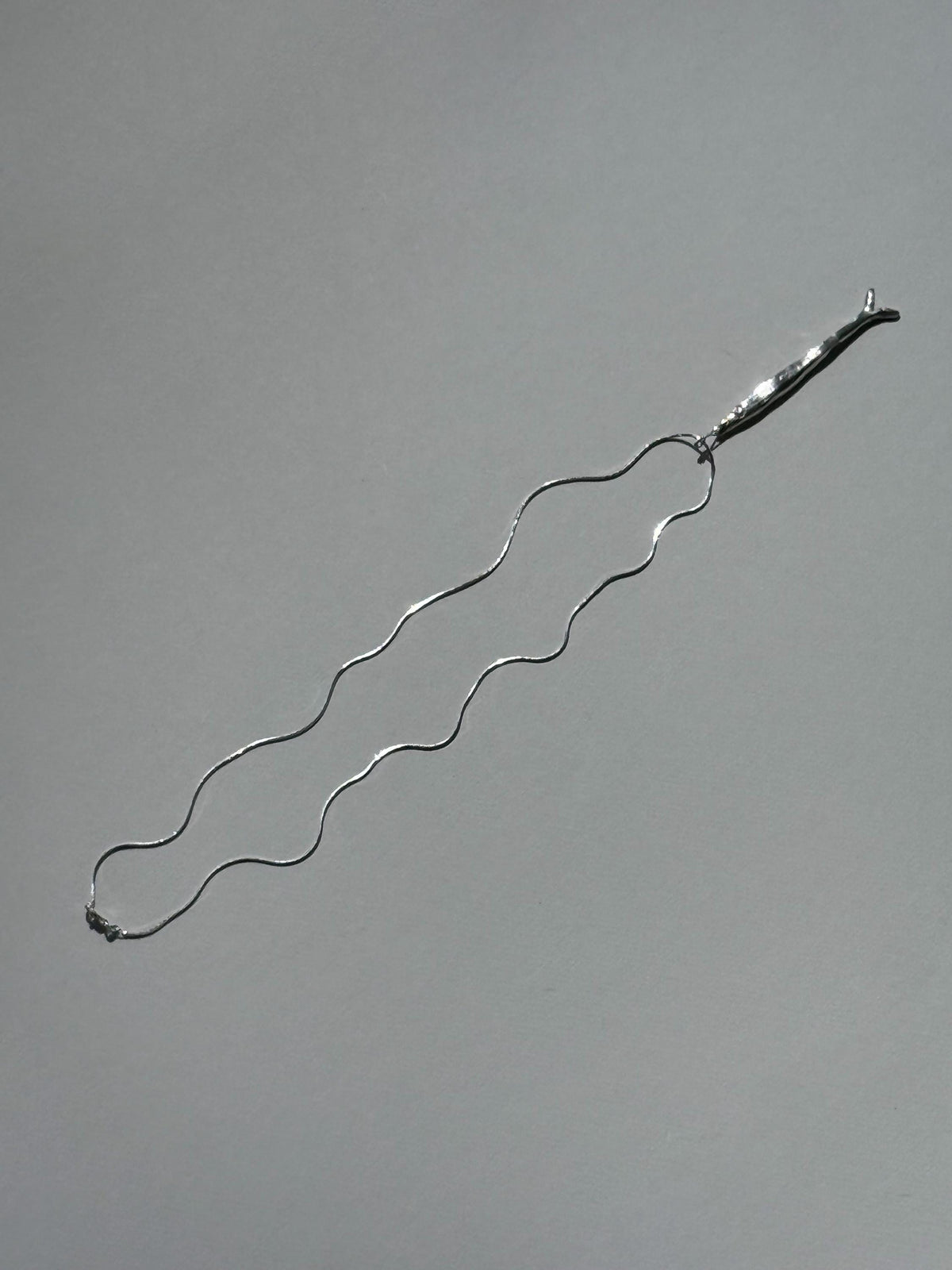 Sardine Pendant Snake Chain Necklace