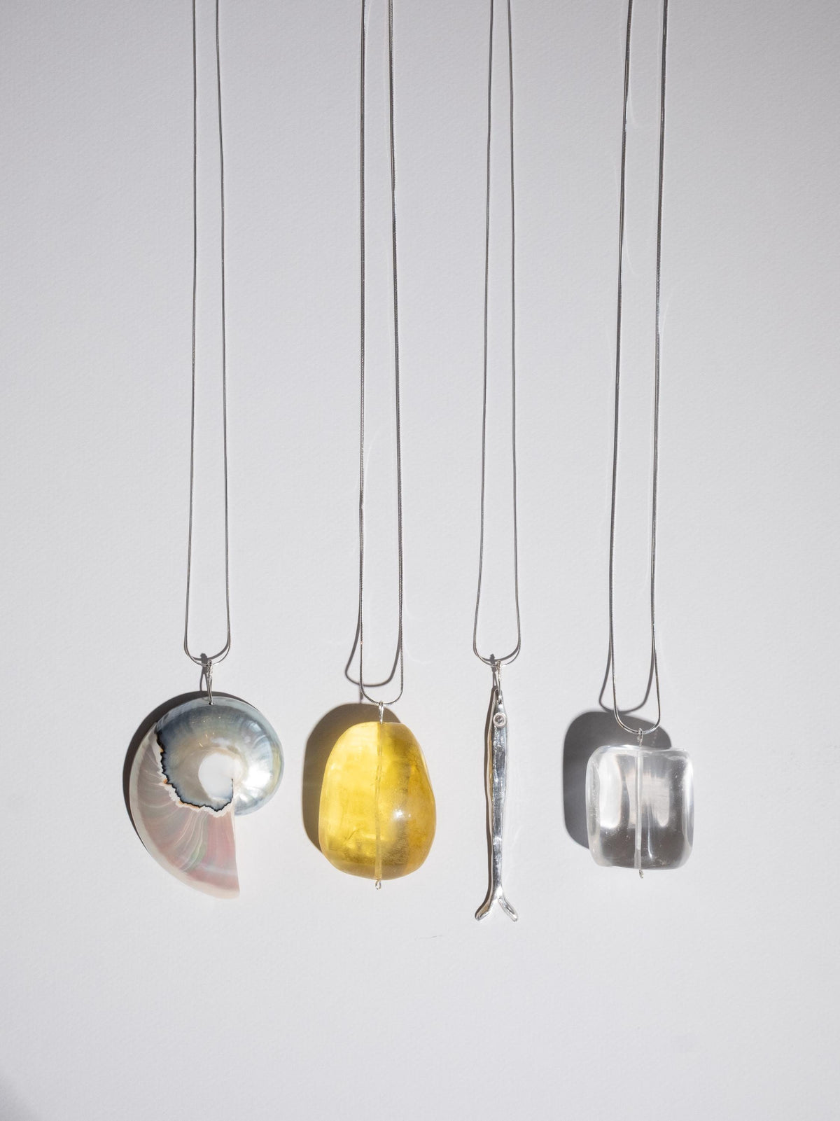 Sardine Pendant Snake Chain Necklace