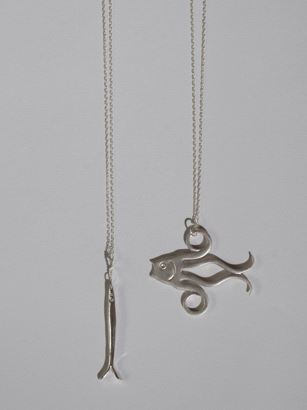 Swirl Fish Pendant Necklace