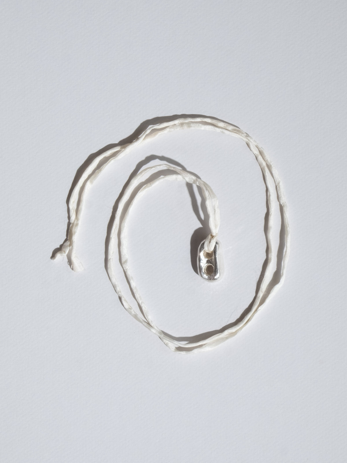 Puffy Mariner Pendant Silk Cord Necklace