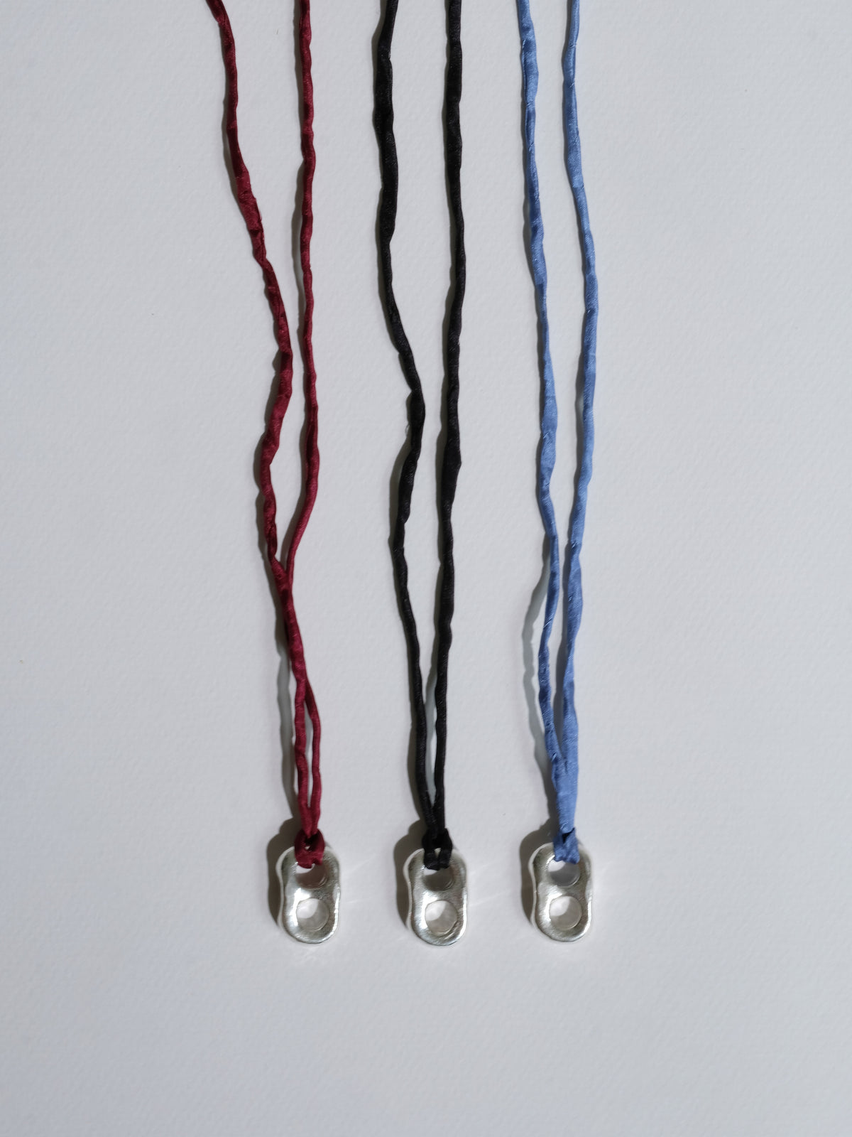 Puffy Mariner Pendant Silk Cord Necklace