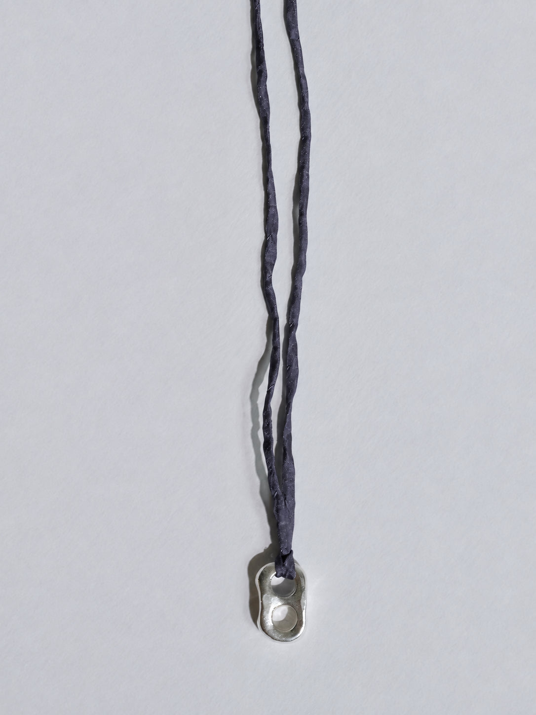 Puffy Mariner Pendant Silk Cord Necklace