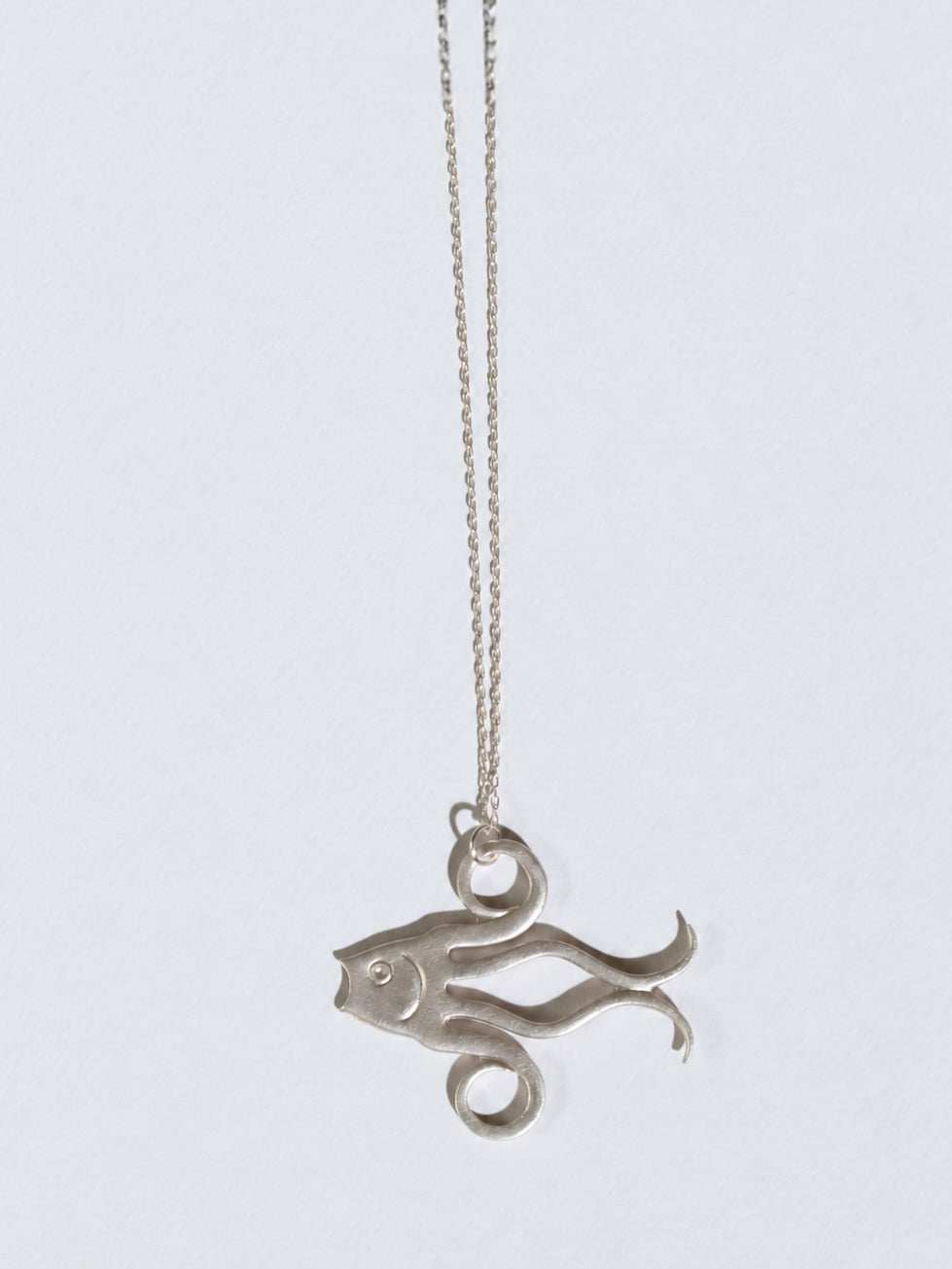 Swirl Fish Pendant Necklace